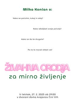 Živahna orodja za mirno življenje